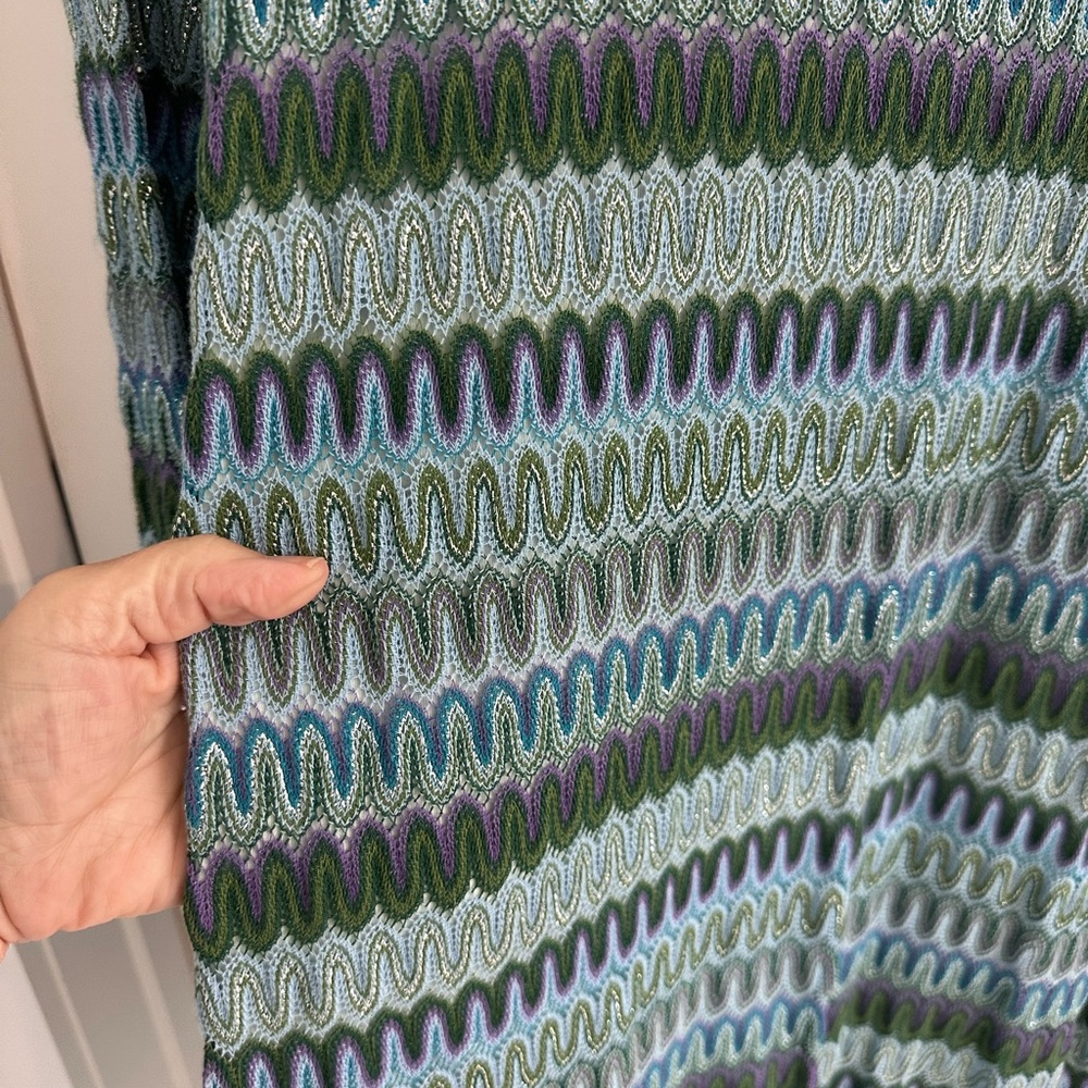 Hill House Blue and Green Knit Dress - Picture 2 of 7